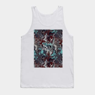 Deep Thoughts Marble - Digital Paint Spill Tank Top